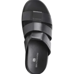 Bruno Magli Empoli Leather Slide Sandal Black Discount
