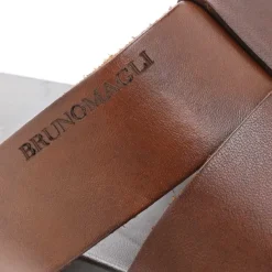 Bruno Magli Empoli Leather Slide Sandal Dark Brown Outlet
