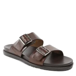 Bruno Magli Erasmo Double-Buckle Sandal Dark Brown