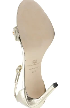 Bruno Magli Estelle Embellished Open-Toe Heel Gold Discount