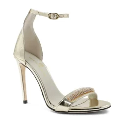 Bruno Magli Estelle Embellished Open-Toe Heel Gold Outlet