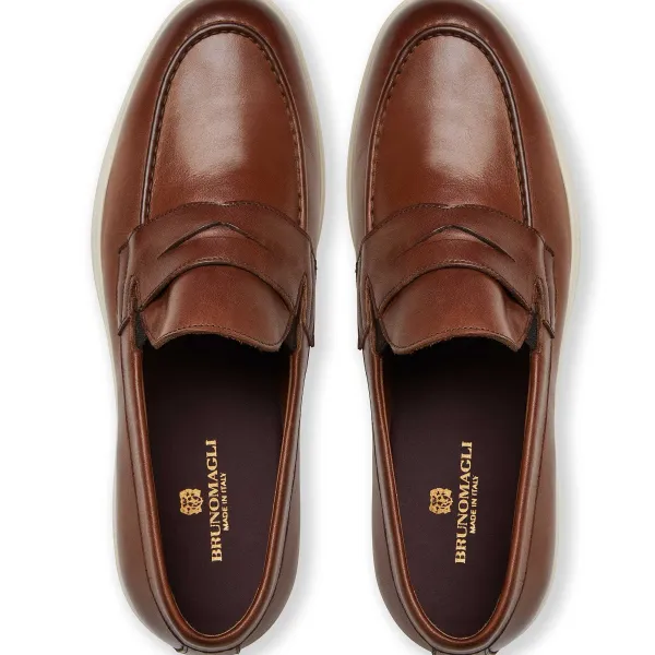 Bruno Magli Ettore Slip On Loafer Leather Cognac Online