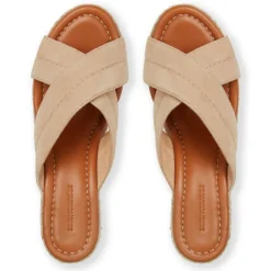 Bruno Magli Eva Wedge Heel Sand Suede