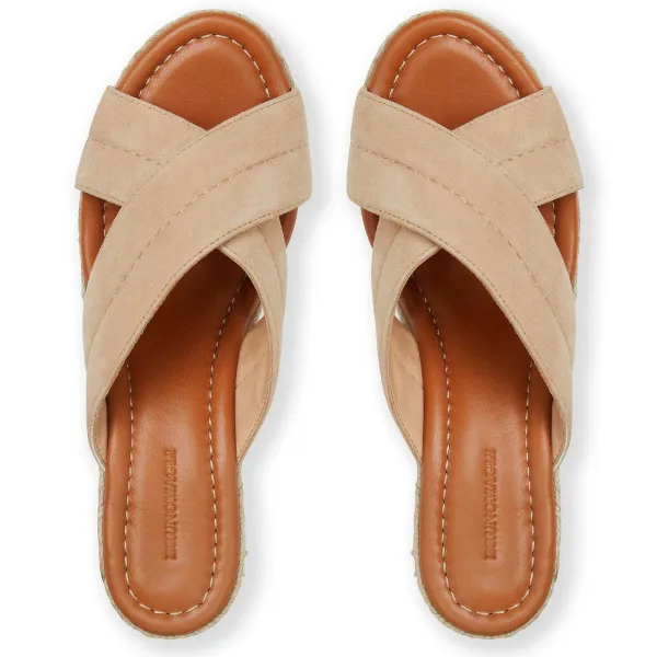 Bruno Magli Eva Wedge Heel Sand Suede