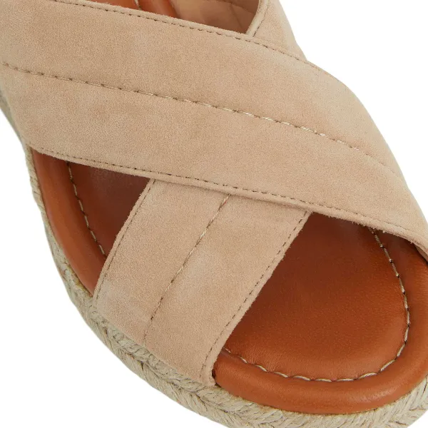 Bruno Magli Eva Wedge Heel Sand Suede