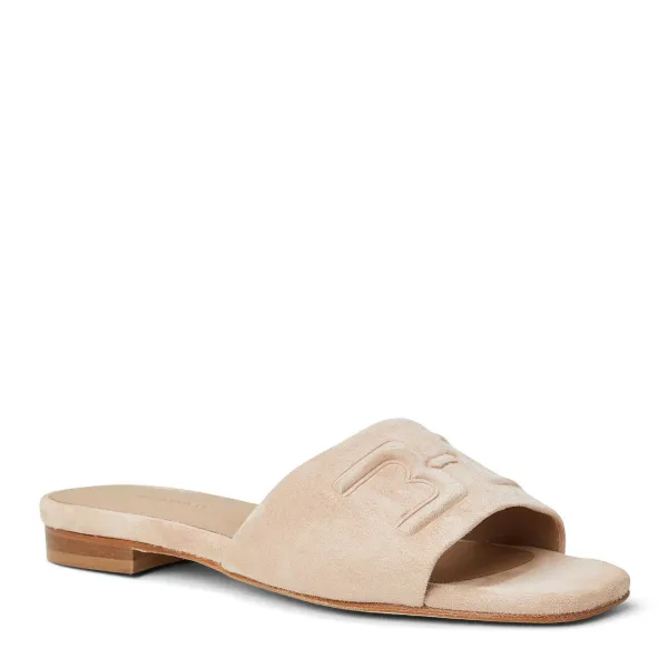 Bruno Magli Fabia Single Banded Slide Sand Suede Clearance