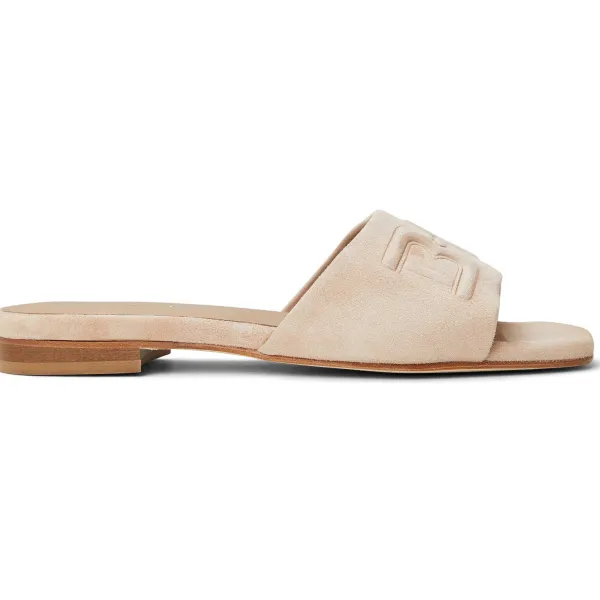 Bruno Magli Fabia Single Banded Slide Sand Suede Clearance