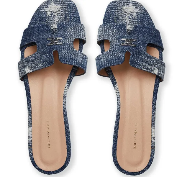 Bruno Magli Fina Single Band Sandal Denim Sale