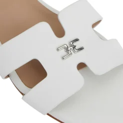 Bruno Magli Fina Single Band Sandal White White Leather Outlet