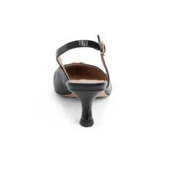 Bruno Magli Fiona Slingback Pump Black Crinkle Patent Black Patent Leather