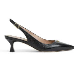 Bruno Magli Fiona Slingback Pump Black Crinkle Patent Black Patent Leather Sale