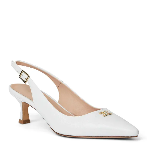 Bruno Magli Fiona Slingback Pump White Crinkled Patent White Patent Leather Online