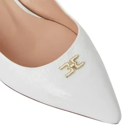 Bruno Magli Fiona Slingback Pump White Crinkled Patent White Patent Leather New