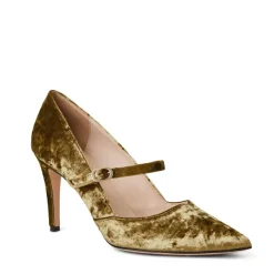 Bruno Magli Gemma Mary Jane Pump Olive Velvet Discount