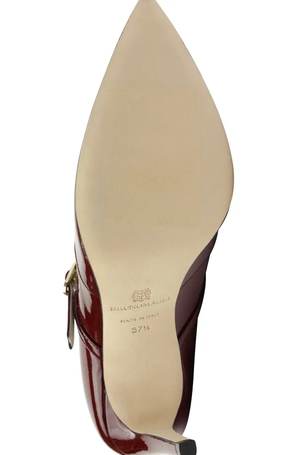 Bruno Magli Gemma Mary-Jane Leather Pump Patent Bordeaux Best