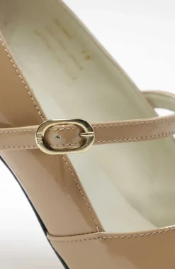 Bruno Magli Gemma Mary-Jane Leather Pump Honey Patent