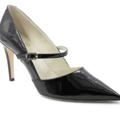 Bruno Magli Gemma Mary-Jane Leather Pump Black Patent Outlet
