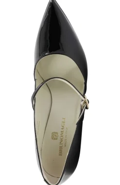 Bruno Magli Gemma Mary-Jane Leather Pump Black Patent Outlet