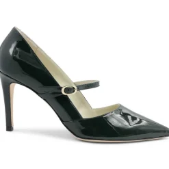 Bruno Magli Gemma Mary-Jane Leather Pump Emerald Patent Hot