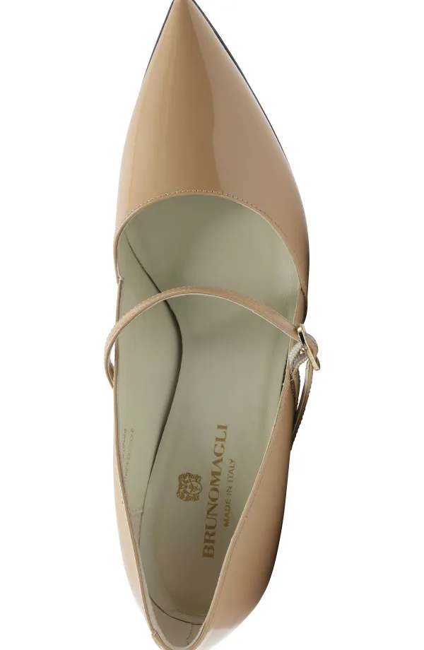 Bruno Magli Gemma Mary-Jane Leather Pump Honey Patent Online