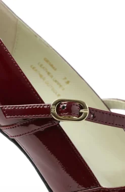 Bruno Magli Gemma Mary-Jane Leather Pump Patent Bordeaux Sale