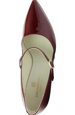 Bruno Magli Gemma Mary-Jane Leather Pump Patent Bordeaux Outlet