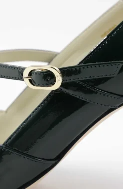 Bruno Magli Gemma Mary-Jane Leather Pump Emerald Patent Hot