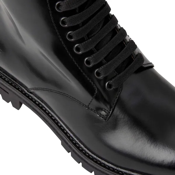Bruno Magli Griffin 6 Inch Lace Up Leather Boot Black Outlet