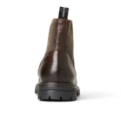 Bruno Magli Hunter Contemporary Lace Up Stretch Boot- Dark Brown Hot