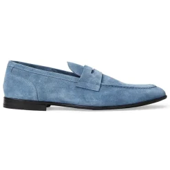 Bruno Magli Lastra Slip-On Suede Loafer-Light Blue Light Blue Suede Sale