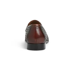 Bruno Magli Manfredo Slip On Loafer Leather Brown Woven Sale