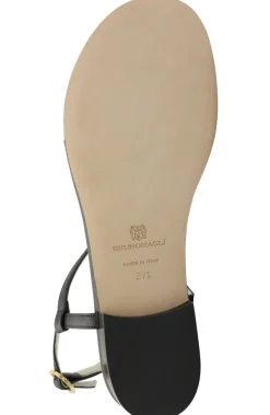 Bruno Magli Marina Leather Embellished Thong Sandal Black Sale