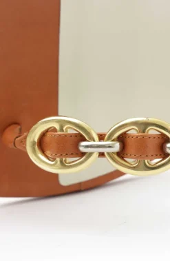 Bruno Magli Marina Leather Embellished Thong Sandal Cognac Outlet