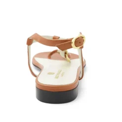 Bruno Magli Marina Leather Embellished Thong Sandal Cognac Outlet