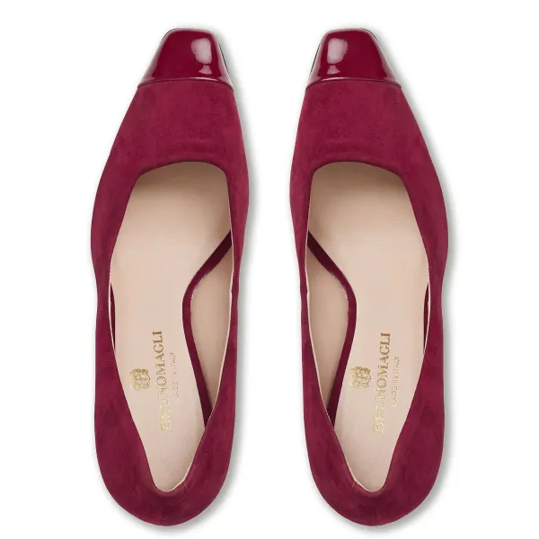 Bruno Magli Melania Square Toe Suede Pump Suede Ruby Online