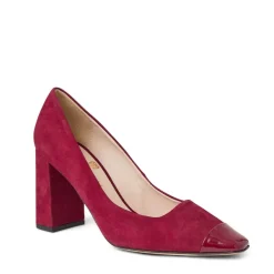 Bruno Magli Melania Square Toe Suede Pump Suede Ruby Online