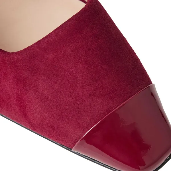 Bruno Magli Melania Square Toe Suede Pump Suede Ruby Online