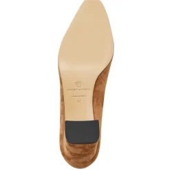 Bruno Magli Melania Square Toe Suede Pump Suede Camel Clearance