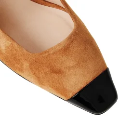 Bruno Magli Melania Square Toe Suede Pump Suede Camel Clearance
