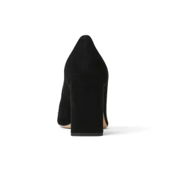 Bruno Magli Melania Square Toe Suede Pump Black Suede Clearance