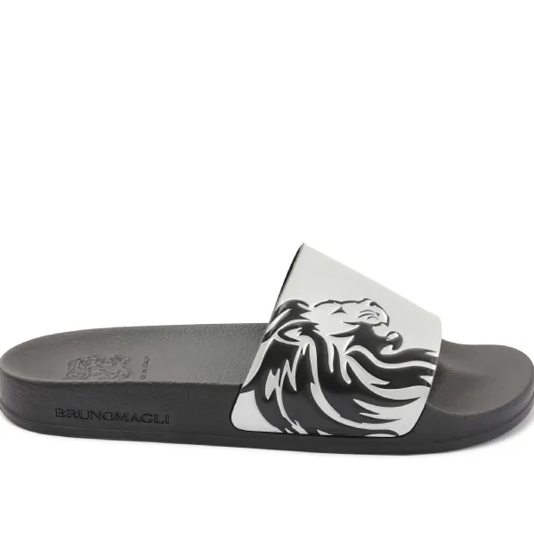 Bruno Magli Messe Shower Slide Silver Best