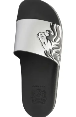 Bruno Magli Messe Shower Slide Silver Best