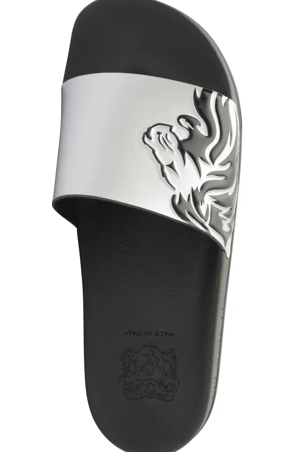 Bruno Magli Messe Shower Slide Silver Best