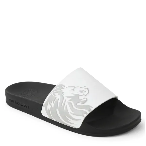 Bruno Magli Messe Shower Slide White Best