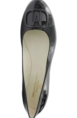 Bruno Magli Mimi Signature Leather Ballet Flat Black Patent New