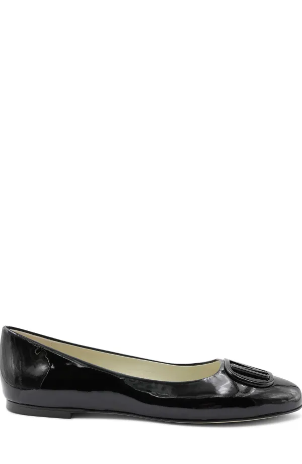 Bruno Magli Mimi Signature Leather Ballet Flat Black Patent New