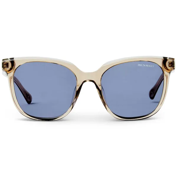 Bruno Magli Monas Limited Edition Women's Oversized Sunglasses Crystal Nude New