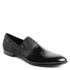 Bruno Magli Monet A-Line Patent Suede Smoking Slipper Black Outlet