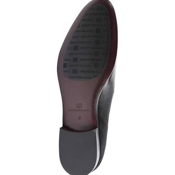 Bruno Magli Monet A-Line Patent Suede Smoking Slipper Black Outlet