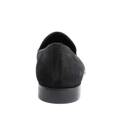Bruno Magli Monet A-Line Patent Suede Smoking Slipper Black Outlet